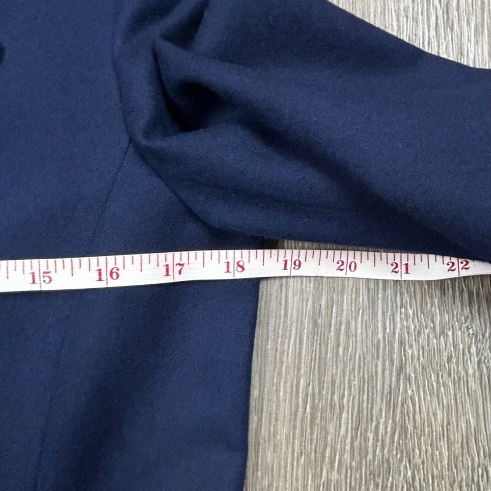 Pendleton 100% Virgin Wool Solid Navy Blue Women'… - image 7